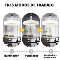 Bombillo Ventilador de Techo  3 en 1 - SMART LAMP