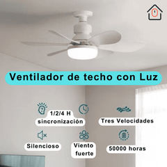 Ventilador de Techo con Luz Led