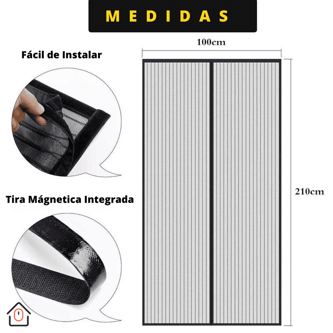 Cortina Mosquitera Magnética Para Puerta