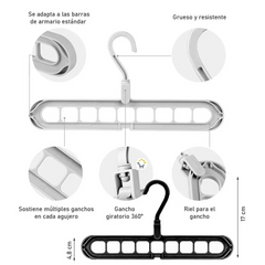 Gancho ahorrador de espacio x 6 Unidades